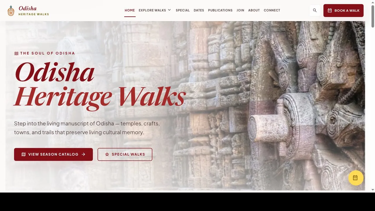 Odisha Heritage Walks Network Live Platform