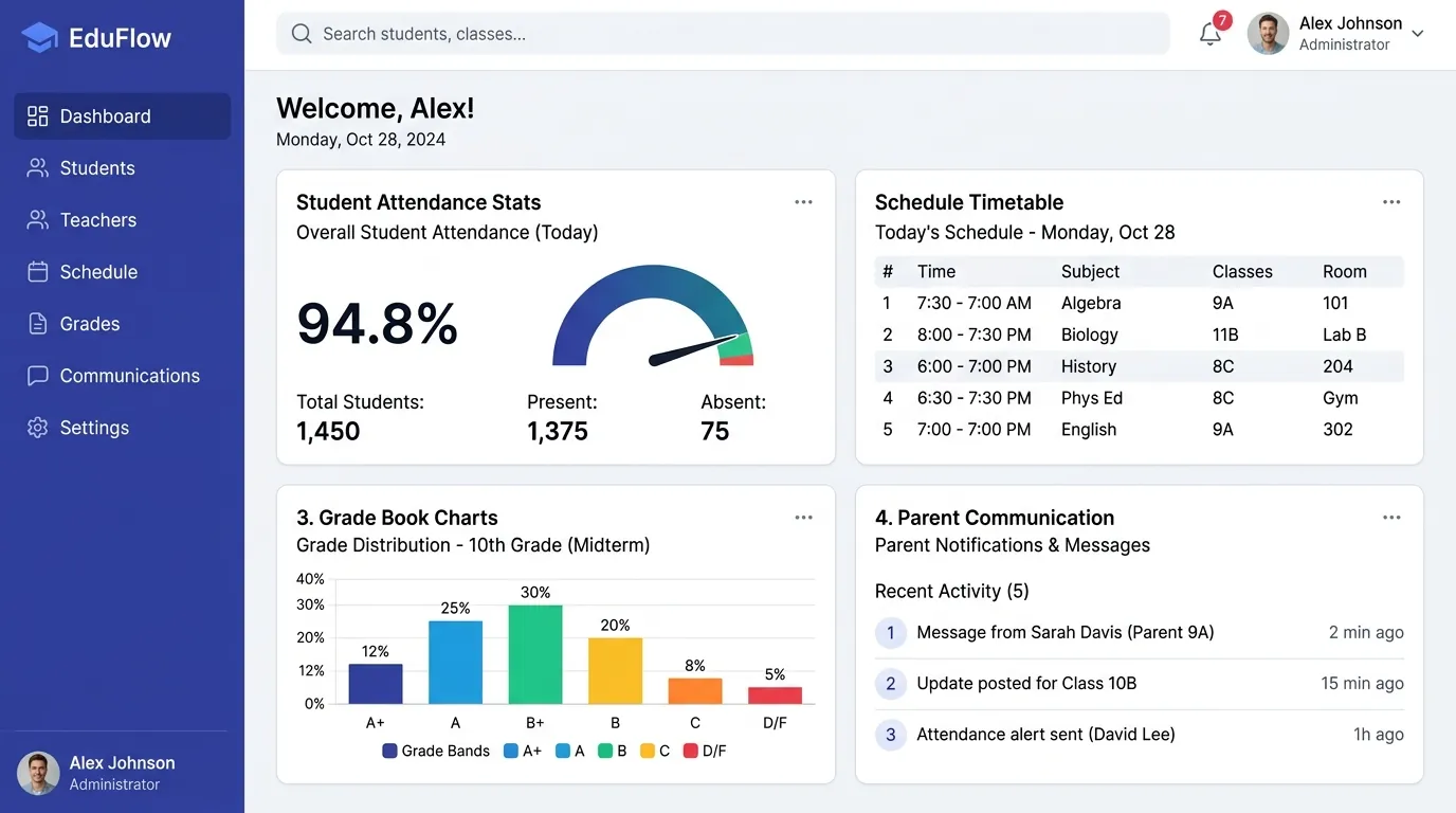 School Automation ERP Interface
